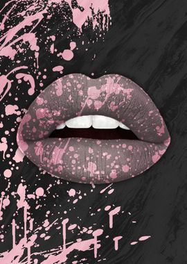 Abstract Pink Lips