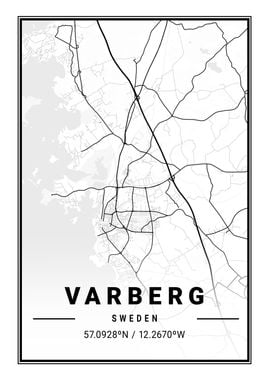 Varberg Light City Map