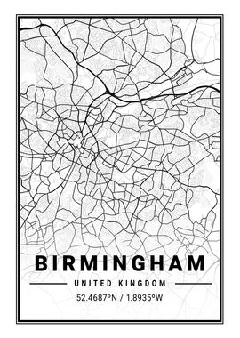 Birmingham Light City Map