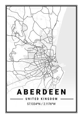 Aberdeen Light City Map