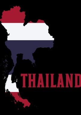 Thailand map flag