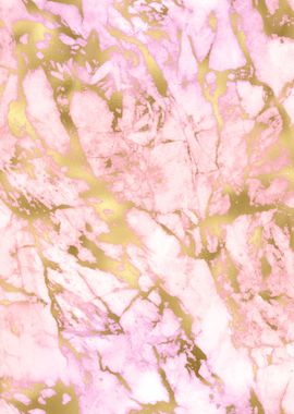 Pink Gold Marble 09