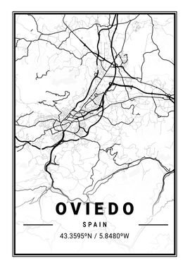 Oviedo Light City Map