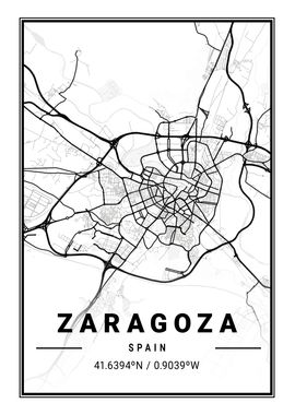 Zaragoza Light City Map