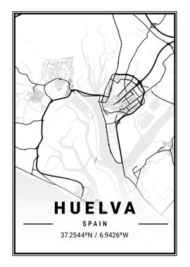 Huelva Light City Map