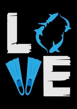 Diving Love Fins Shark