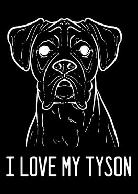 Boxer Dog Tyson Loving Dog