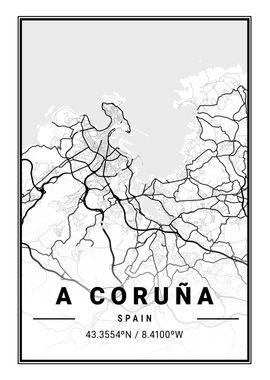 A Coruna Light City Map