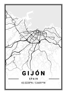 Gijon Light City Map