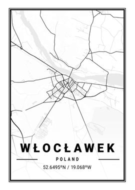 Wloclawek Light City Map