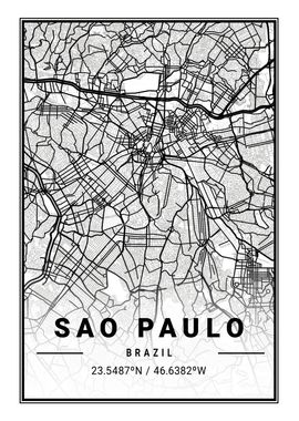 Sao Paulo Light City Map