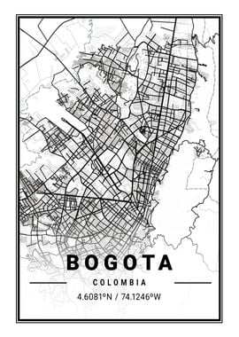 Bogota Light City Map