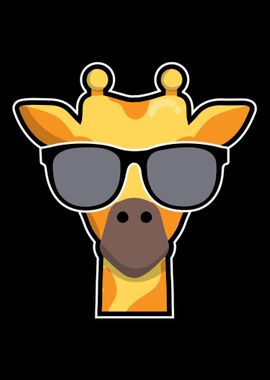 Giraffe with glasses