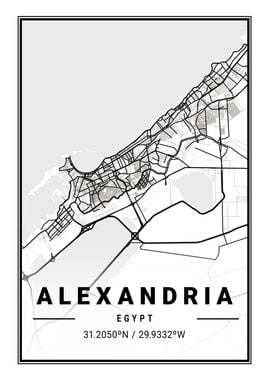 Alexandria Light City Map