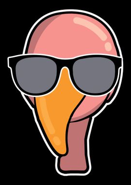 Flamingo with glasses