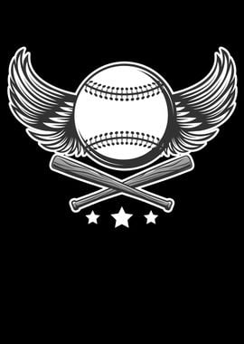 Baseball Logo with Wings