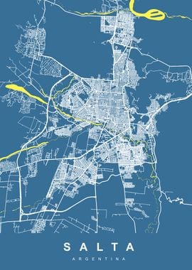 SALTA City Map Argentina