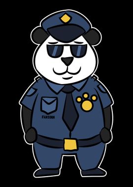 Police security panda bear