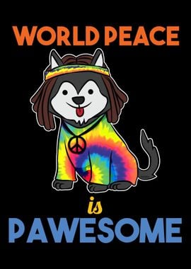 World Peace dog lover paw