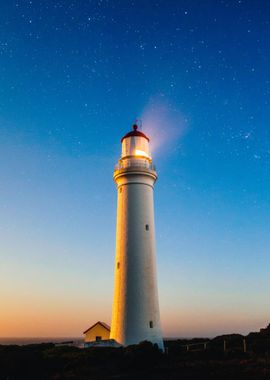 Lighthouse Starry Sky