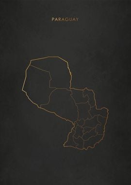 Gold Paraguay Map