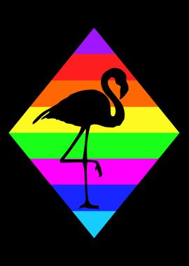 Flamingo And The Gay Flag