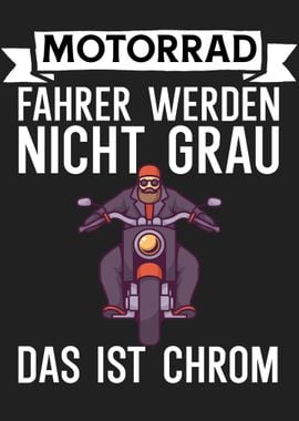 Grau Chrom Motorrad fahrer