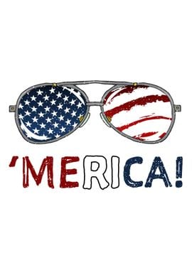 Sunglasses Merica Flag