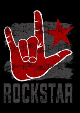 Rockstar Rock N Roll Hand 