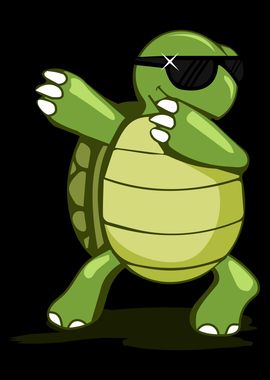 Dabbing dance turtle