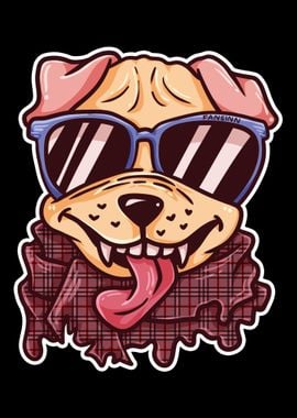 Cool Dog Hipster Face Pet