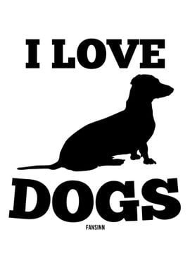 I Love Dogs dog lover gift