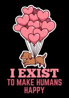 Dog love heart balloon gif