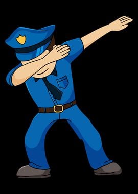 Dabbing dance policeman