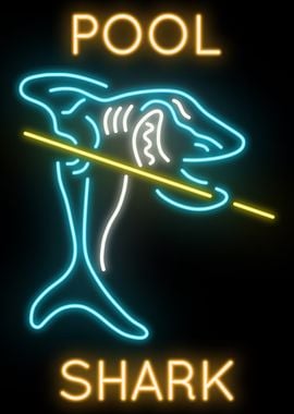 Pool Shark Neon Sign