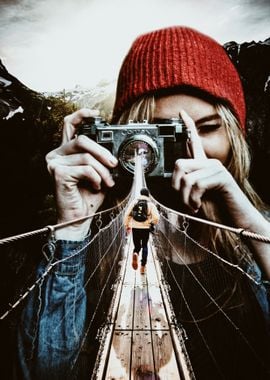 Woman Photographer Bridge