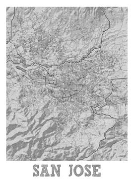 San Jose Pencil Street Map