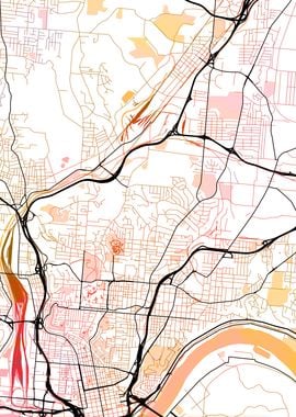 Cincinnati Street Map