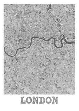 London Pencil Street Map