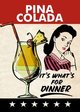 PINA COLADA DINNER WOMAN