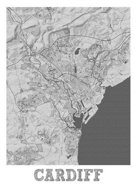 Cardiff Pencil Street Map