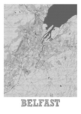 Belfast Pencil Street Map