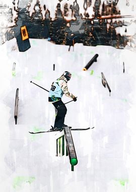 Skiing Freestyle Abstract