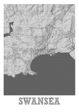 Swansea Pencil Street Map