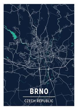 Brno Blue Dark Color City