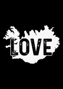 Iceland Map Love