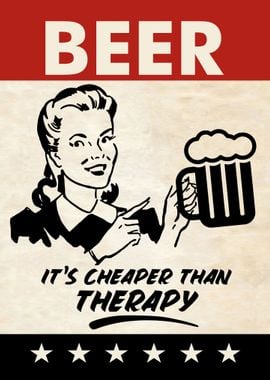 BEER THERAPY WOMAN