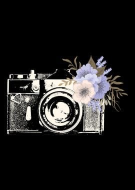 Vintage Floral Camera