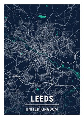 Leeds Blue Dark Color City