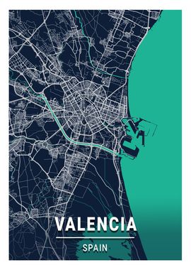 Valencia Blue Dark Color